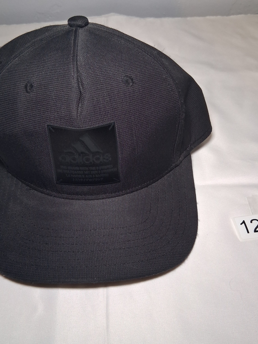 adidas Black Men's Rubber Patch Snapback Hat